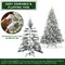 6FT Pre-Lit Snow-Flocked Pine Realistic Artificial Holiday Christmas Tree